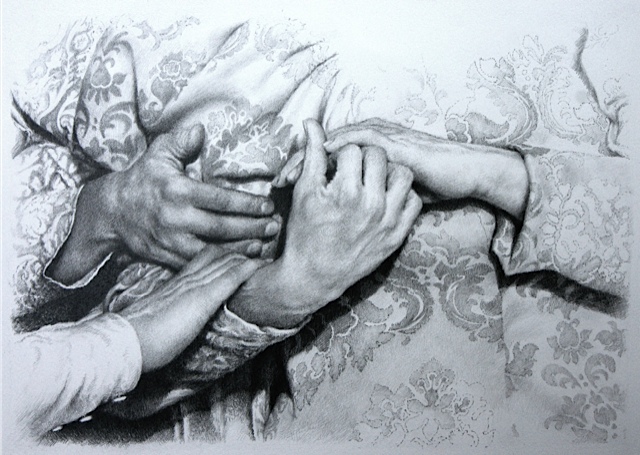 Kim Lewis : Pencil Drawing, Much Ado... 'Hero in Crisis'